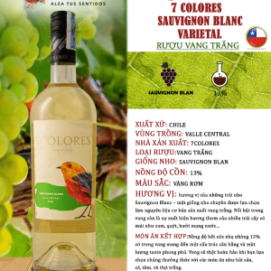 Rượu vang trắng 7Colores Sauvignon Blanc 13%