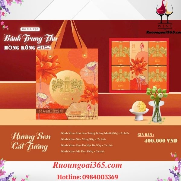 Bánh Trung Thu HONGKONG - Hương Sen Cát Tường Bánh Trung Thu HONGKONG - Hương Sen Cát Tường