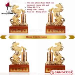 Rượu Hình Con Ngựa 2026 - Cát Tường Phú Quý
