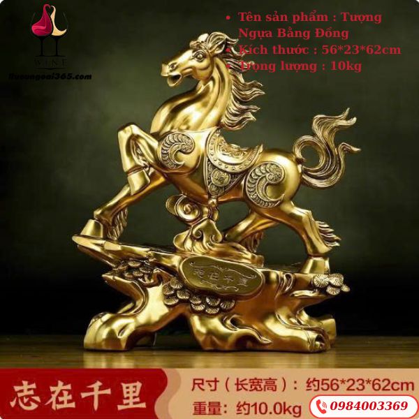 Tượng Ngựa Đồng Phong Thuỷ - Cát Tường Hưng Thịnh