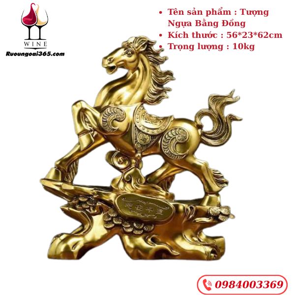 Tượng Ngựa Đồng Phong Thuỷ - Cát Tường Hưng Thịnh