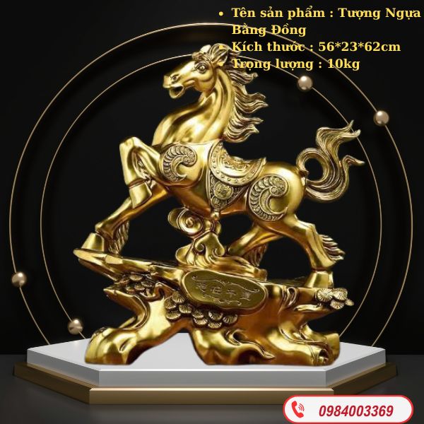 Tượng Ngựa Đồng Phong Thuỷ - Cát Tường Hưng Thịnh