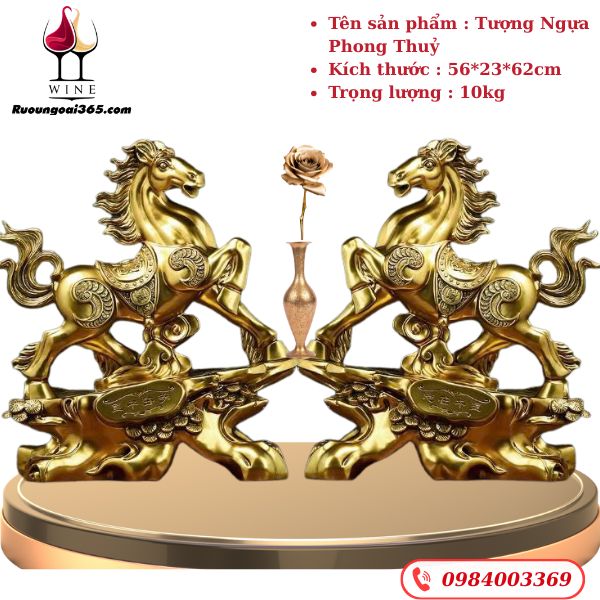 Tượng Ngựa Đồng Phong Thuỷ - Cát Tường Hưng Thịnh