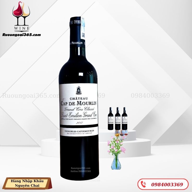 Rượu Vang Pháp CHÂTEAU CAP DE MOURLIN 2017- Rượu vang đỏ
