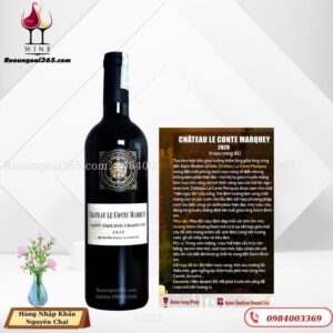 Rượu Vang Pháp CHÂTEAU LE CONTE MARQUEY 2020- Rượu Vang Đỏ