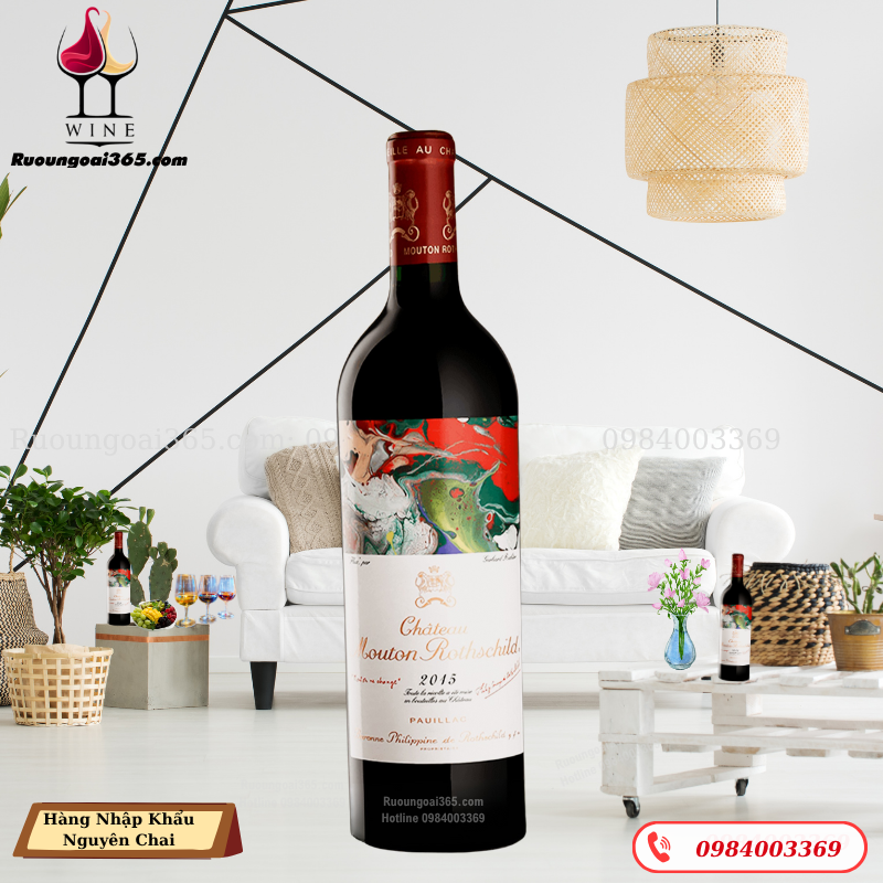 Rượu Vang Pháp CHÂTEAU MOUTON ROTHSCHILD 2015 - Rượu vang đỏ