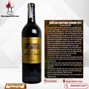 Rượu Vang Pháp Château Cantenac Brown 2017