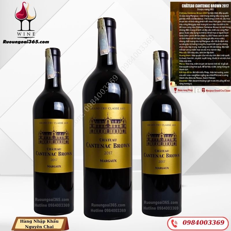 Rượu Vang Pháp Château Cantenac Brown 2017