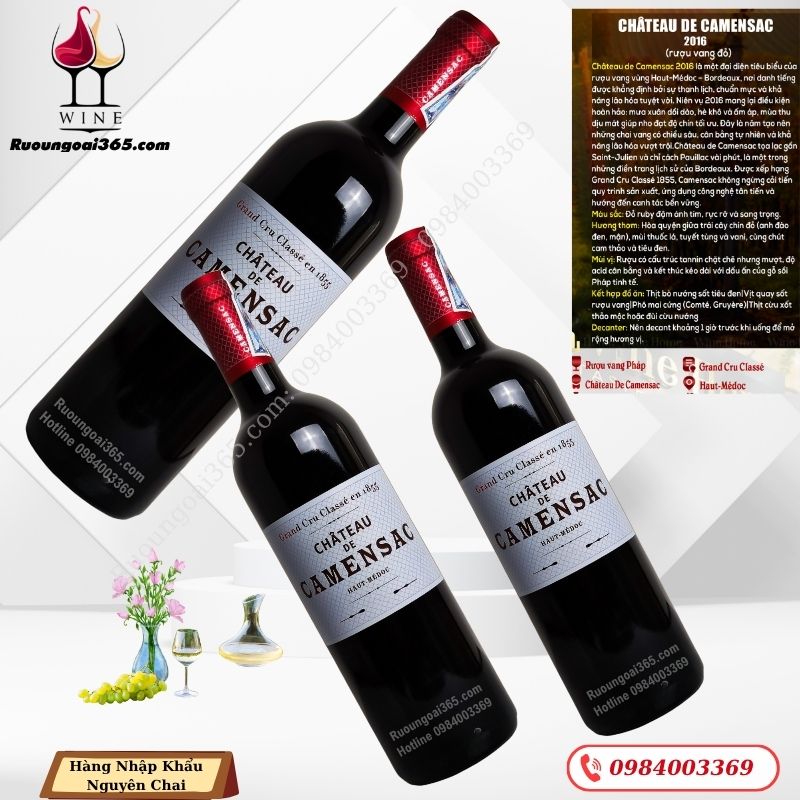 Rượu Vang Pháp Château De Camensac