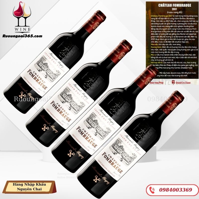Rượu Vang Pháp Château Fombrauge - Rượu Vang Đỏ