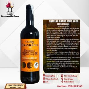 Rượu Vang Pháp Château Grand Joud 2020- Côtes De Bougr