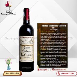 Rượu Vang Pháp Château Guillemin La Gaffelière 2014 - Rượu Vang Đỏ