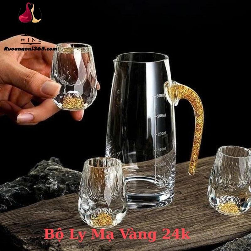 Bộ Ly Rượu MOUTAI Mạ Vàng 24k - Bộ Hộ Giấy Cao Cấp 01