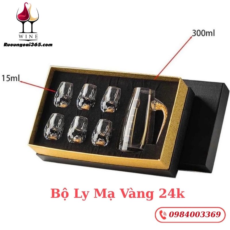 Bộ Ly Rượu MOUTAI Mạ Vàng 24k - Bộ Hộ Giấy Cao Cấp 03