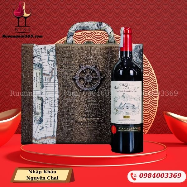 Hộp Quà Rượu Vang Château Haut Goujon - Hộp Quà Tết Cao Cấp -05