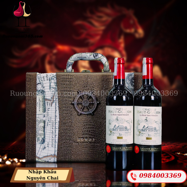 Hộp Quà Rượu Vang Château Haut Goujon - Hộp Quà Tết Cao Cấp -06