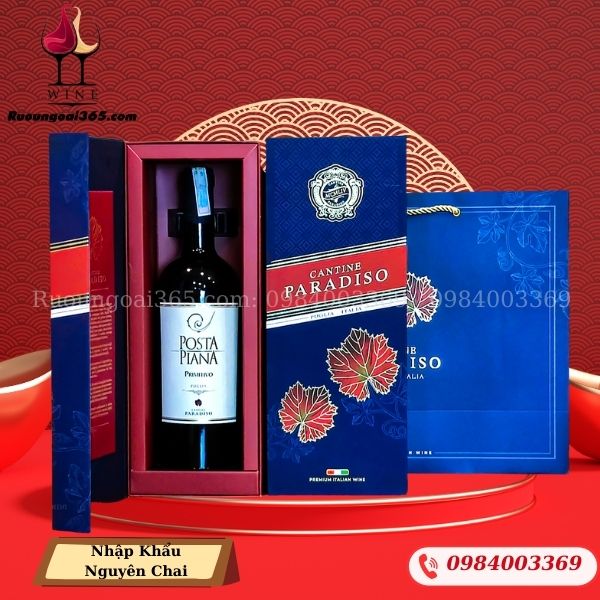 Hộp Quà Rượu Vang Posta Piana - Hộp Quà Tết Cao Cấp