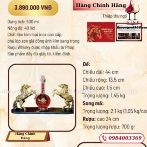 Rượu Linh Vật Ngựa Đôi Song Mã
