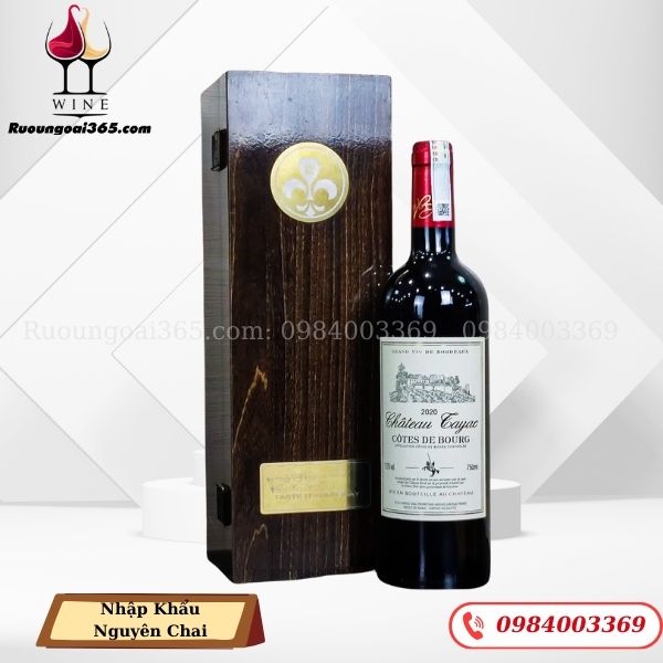 Sét Hộp Đơn Rượu Vang Château Tayac Côtes De Bourg - Hộp Quà Tết Cao Cấp 2026