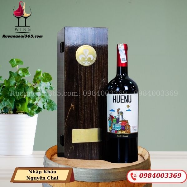 Sét Hộp Đơn Rượu Vang Huenu Reserva - Hộp Quà Tết Cao Cấp 2026