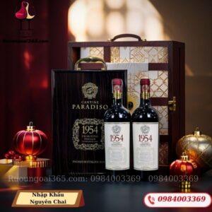 Hộp Quà Rượu Vang CANTINE PARADISO 1954 - Hộp Quà Tết Cao Cấp