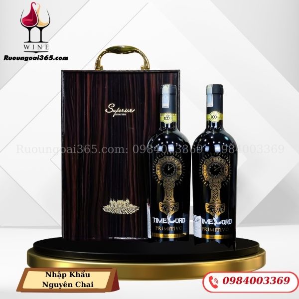 Hộp Quà Rượu Vang TIME ORO - Hộp Quà Tết Cao Cấp