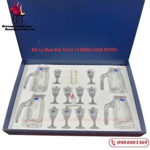 BỘ LY MAO ĐÀI 10 LY + 4 BÌNH CHIA RƯỢU HÀNG CHÍNH HÃNG GIÁ SỈ_LẺ