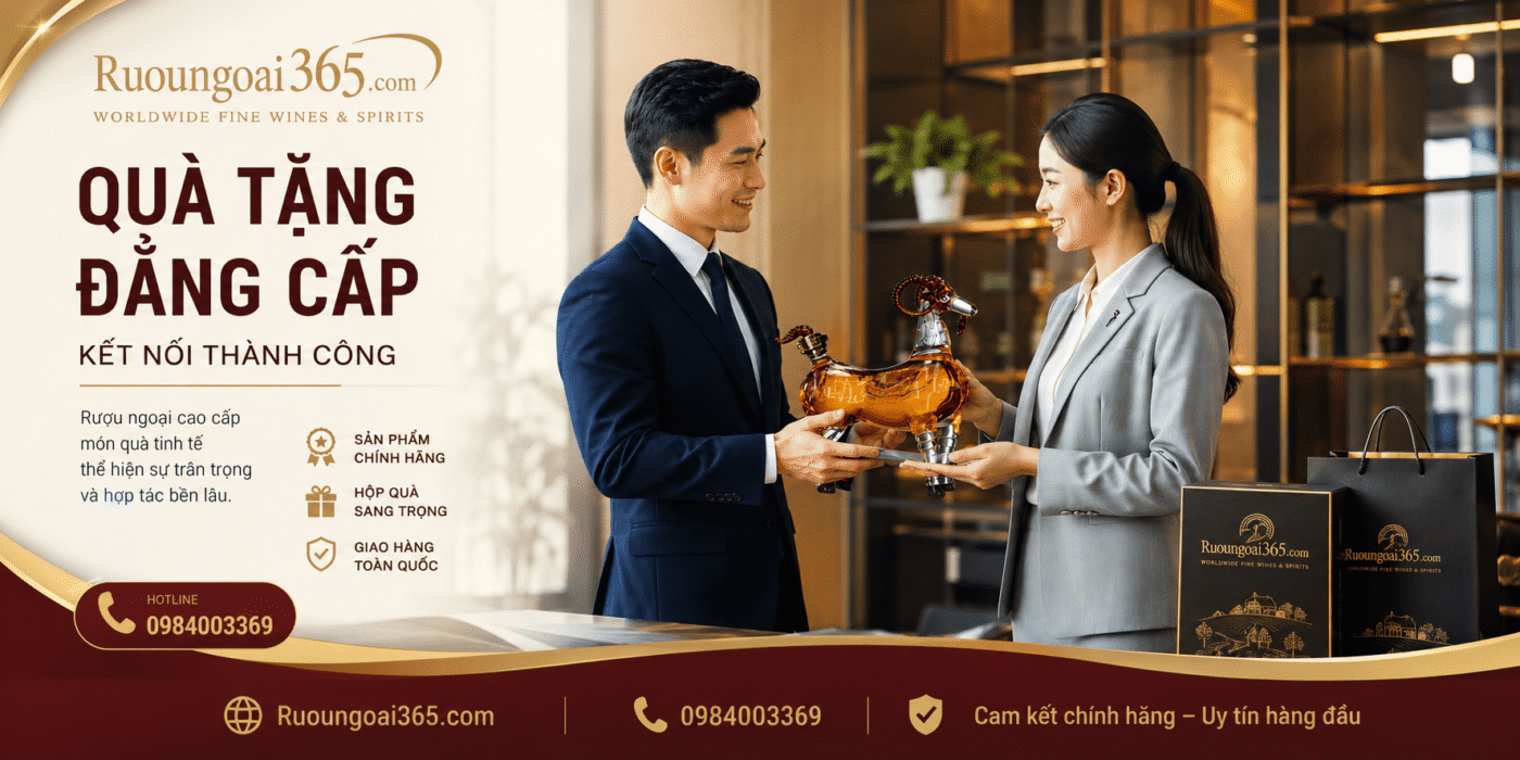 QUÀ TẶNG RƯỢU LINH VẬT HÌNH CON DÊ 2027