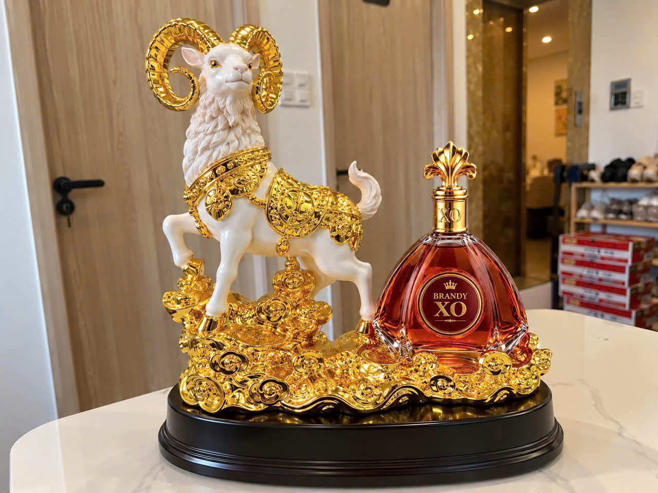 Kệ Rượu Dê Brandy XO