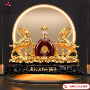 Kệ Rượu Song Dê Chầu Tửu
