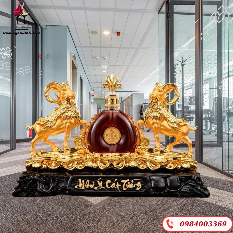 Kệ Song Dê Chầu Tửu Như Ý Cát Tường 2027