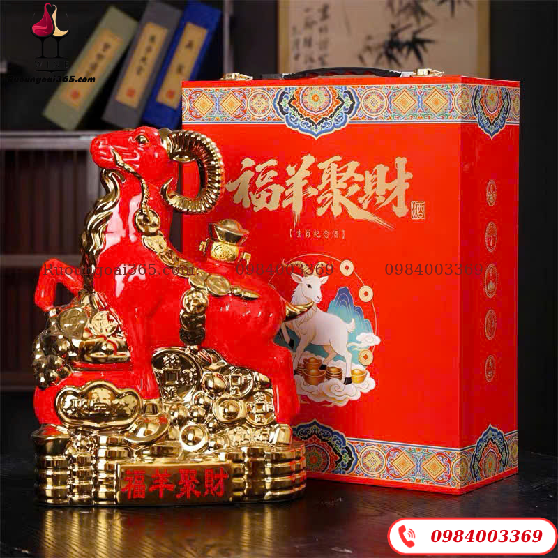 Rượu Linh Vật Dê Bằng Sứ Nội Địa Trung Quốc